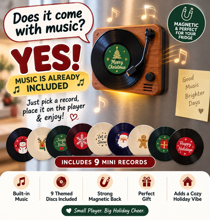 VinylGlow™ Christmas Record Player